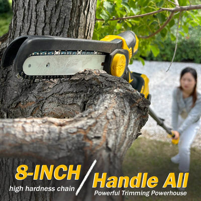 Customized Brushless 8" Cordless Mini Chainsaw One-Hand Operated Lightweight Power Electric Chain Saw