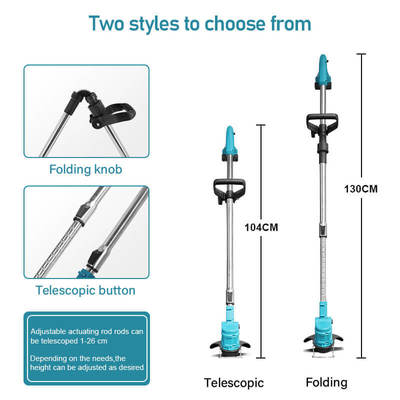 Portable Electric Grass Cutter Battery Operated Cordless Brush Cutter for Garden Work