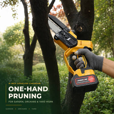Wholesale 21V 500W Brushless 8" Handheld Electric Chainsaw (4820 Motor, 11m/s, 1/4" .043"), Makita Battery Interface Power Pruning Saw