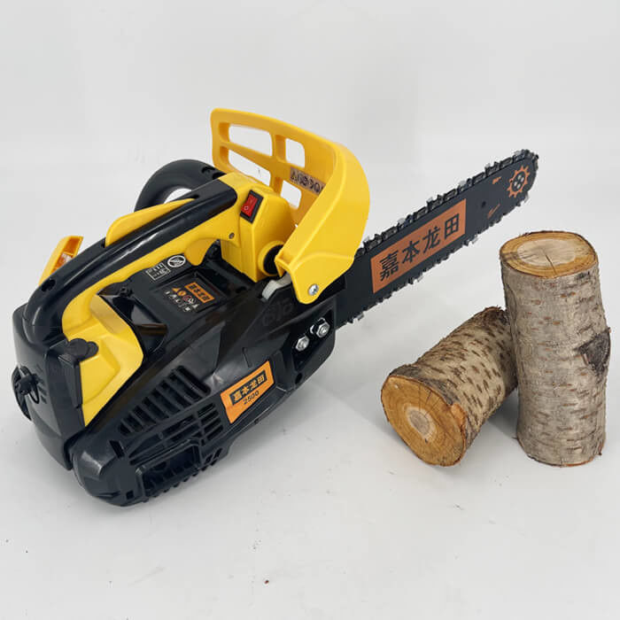 2 Stroke Yellow Wood Cutting Gasoline Chainsaw  Mini 25cc 2500 12''
