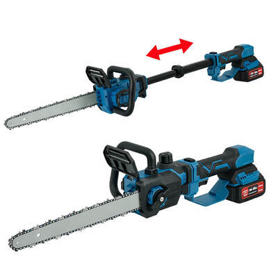 12-дюймовая аккумуляторная телескопическая электропила для обрезки деревьев и садовых работ